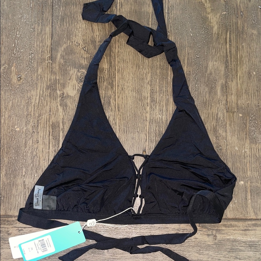Beach Bunny Cameron Black Halter Bikini Top - Picture 2 of 4